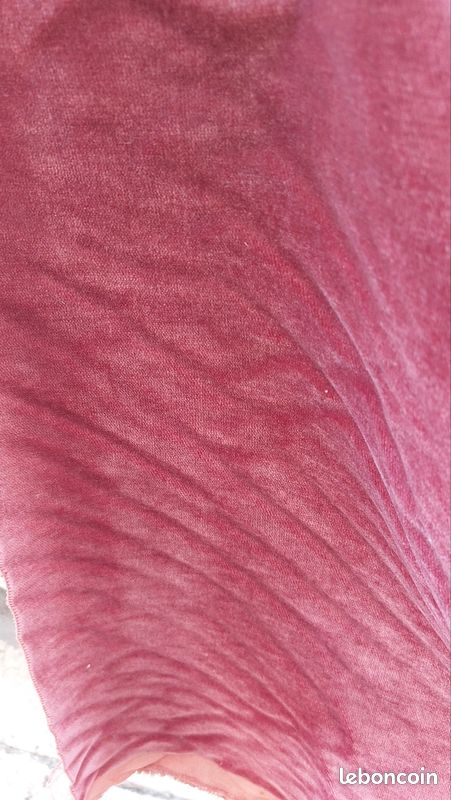 Tissu velours "vieux rose" (image 2)