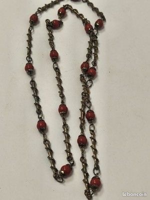 Collier fantaisie vintage ancien, bijou rétro d'occasion pour collectionneur