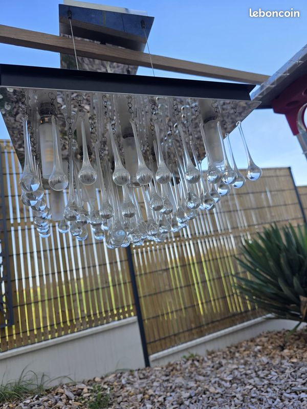 Plafonnier en cristal carré – L’élégance suspendue (image 20)