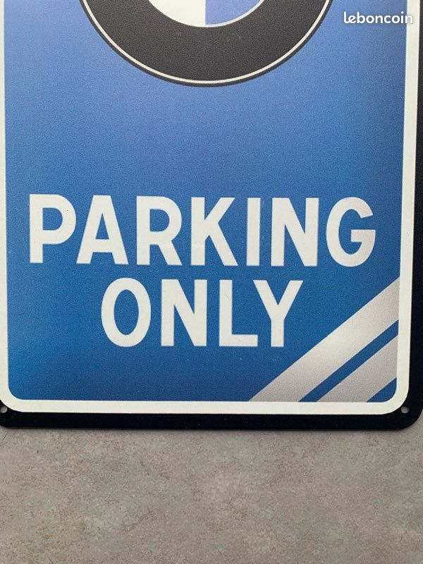 Plaque Métal Vintage BMW - Parking Only - 15x20cm - Déco Rétro Pour Garage Ou Mur