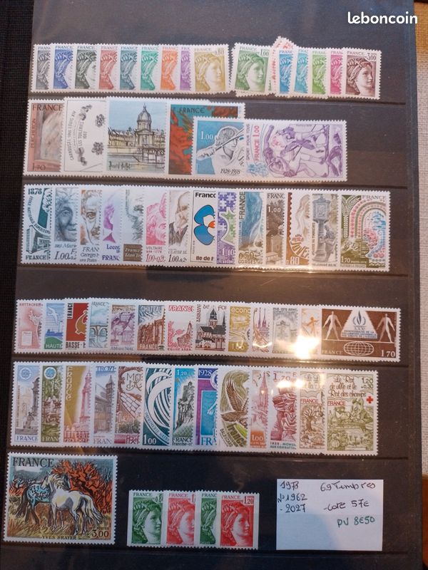 Timbres de France année complète 1978 (image 1)
