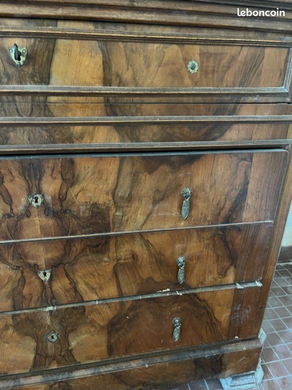 Commode ancienne style Louis Philippe bois (image 9)
