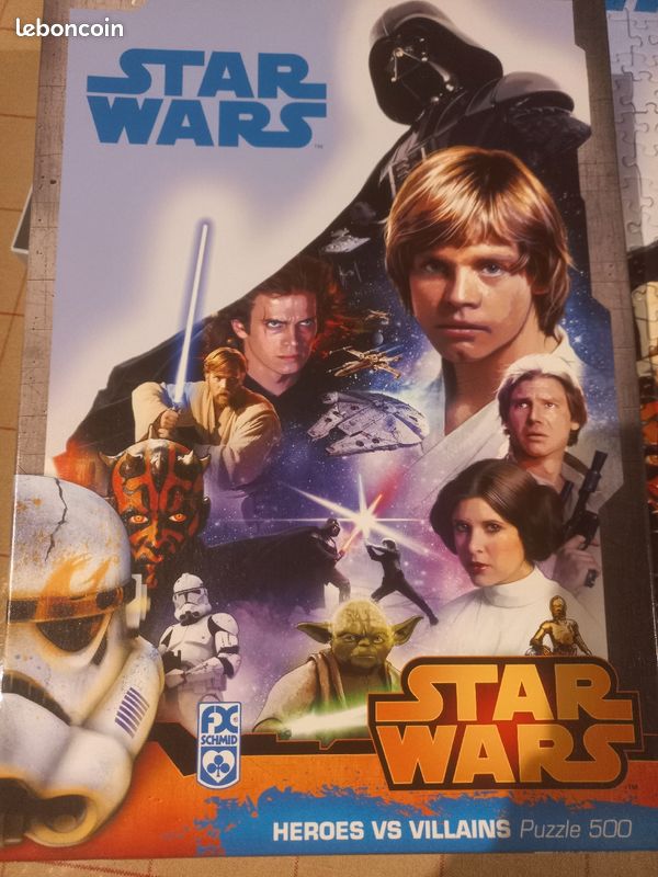 Puzzle Star Wars Heroes vs Villains Schmid 500 pièces 
8 ans et +
36 × 49 cm
🏠 non 🚬 , sans (image 1)