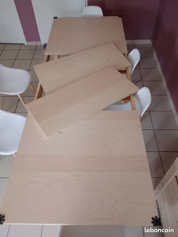 Table à manger extensible 8 places + Chaises (ou séparément) (image 2)