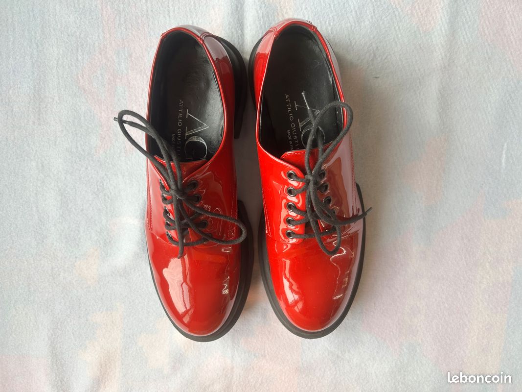 Chaussures femme, AGL, cuir verni rouge, femme, p.39 (image 3)