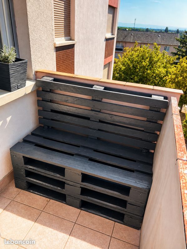 Banc en palettes EPAL pour salon de jardin (artisanal) (image 3)