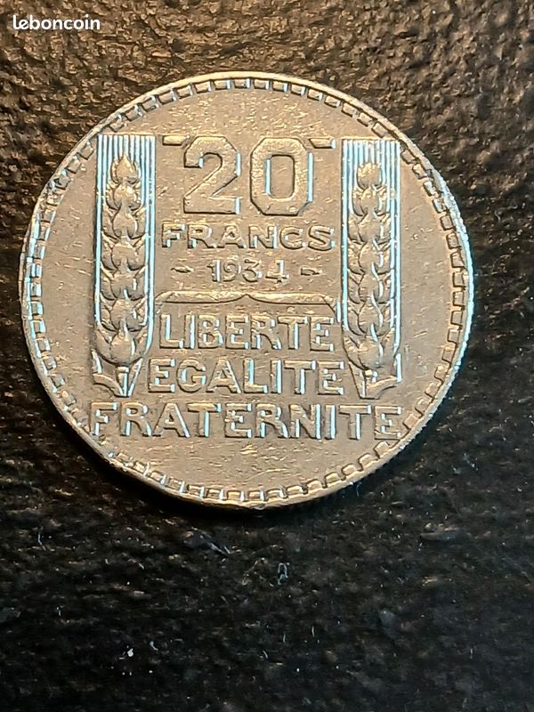 Lot de 3 pièces 20 Francs TURIN 1934 (argent) (image 4)