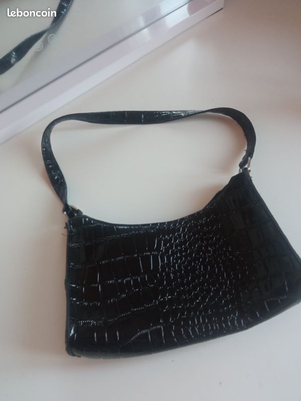 Sac a main bandoulière noir (image 1)