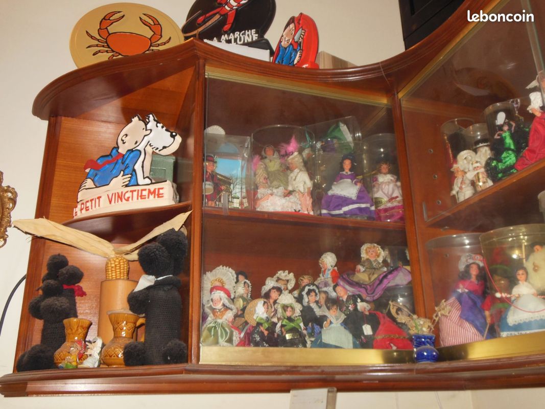 Vitrine angle merisier (image 3)