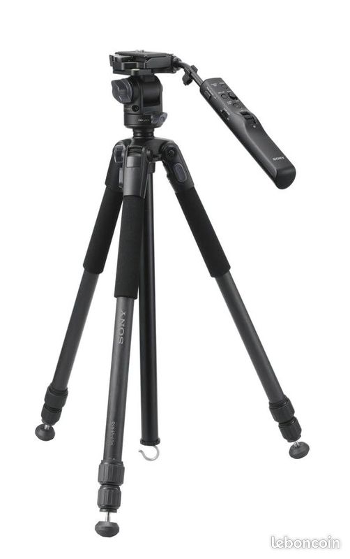 Trépied vidéo Sony VCT-VPR10 carbone – Tête fluide et télécommande (image 1)