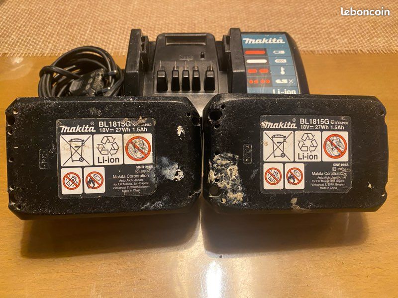 Chargeur et 2 Batteries Li-ion 18v (image 2)