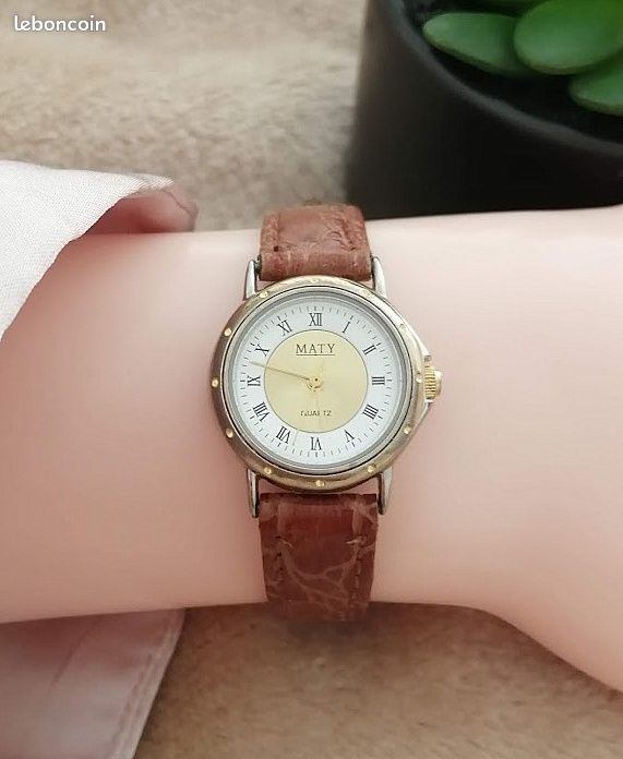 Montre Vintage Maty Quartz Homme - Fonctionne Pile à Changer Réf P449