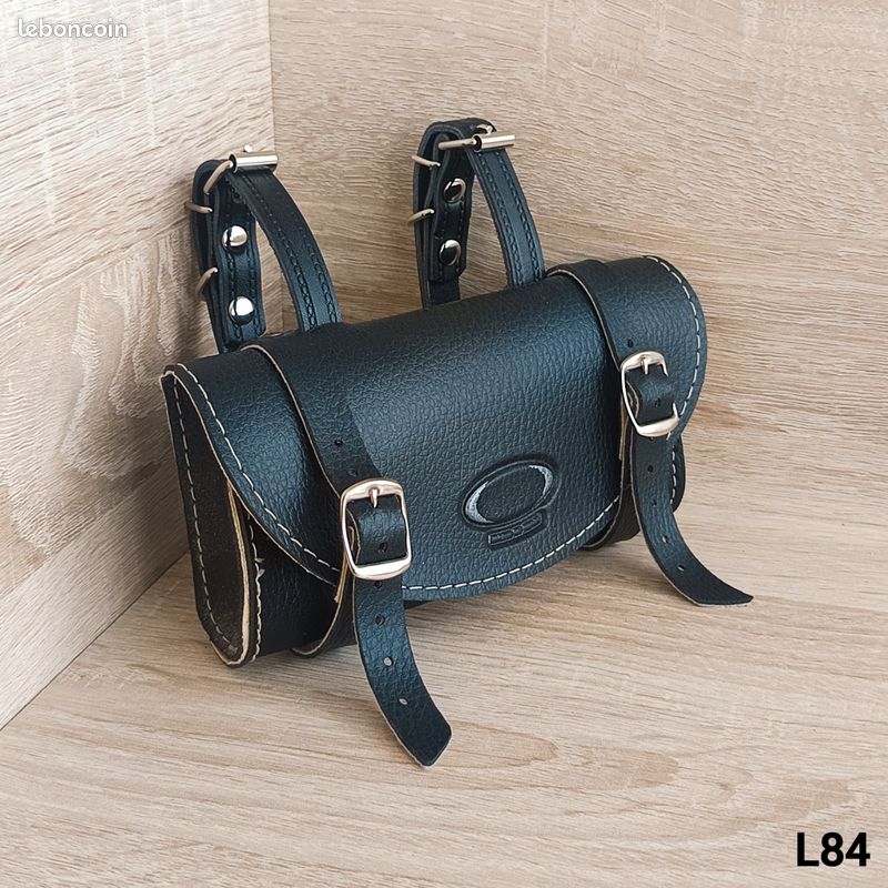 Sacoche de selle noire simili cuir Trousse pour outils