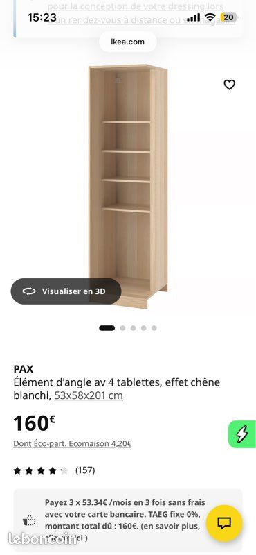 Caisson PAX IKEA angle (image 6)