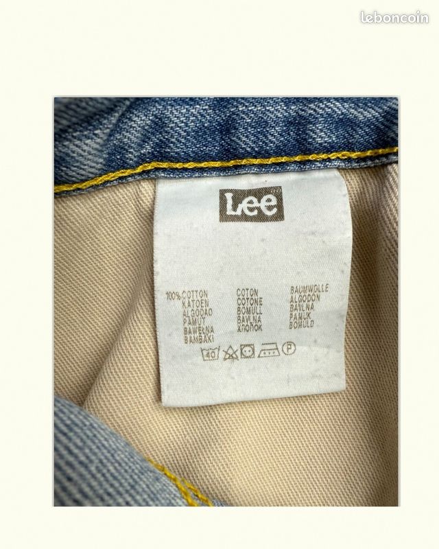 Jeans Homme Lee W36 L32 Bleu clair Coton Traces d'usure visibles Regular Normal (image 7)