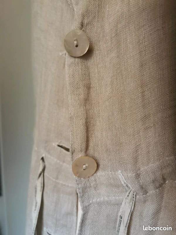 Veste légère en lin et coton femme de la marque SYM taille 38 (image 7)
