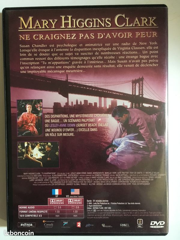 DVD tu m'appartiens (mary higgins clark) (image 2)