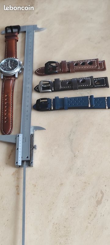 Bracelet montre simili cuir 22 mm différents modèles (image 10)