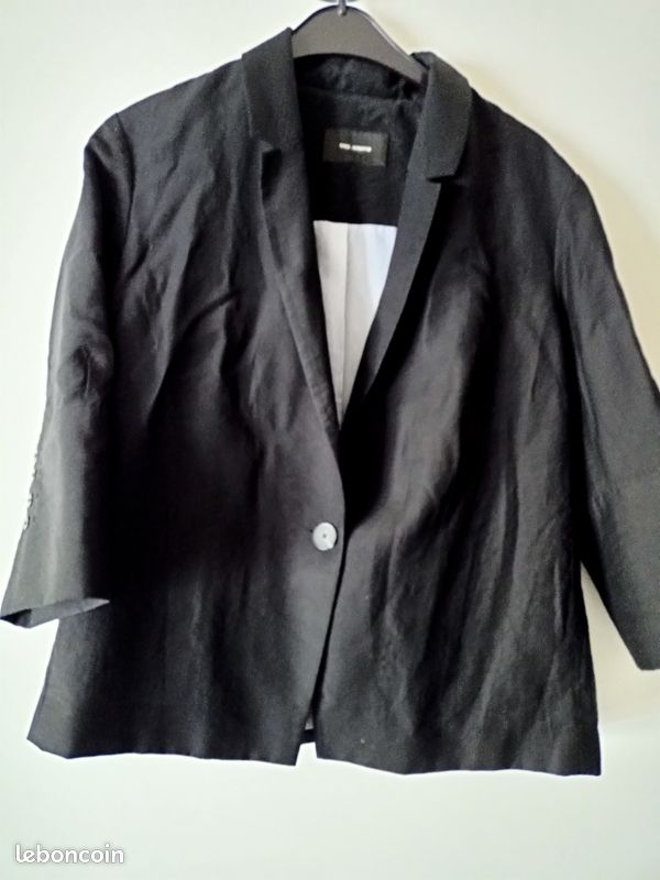 Veste Noire Cop Copine Taille 38 (US S-M) - Style Chic Et Léger, Occasion Très Bon état
