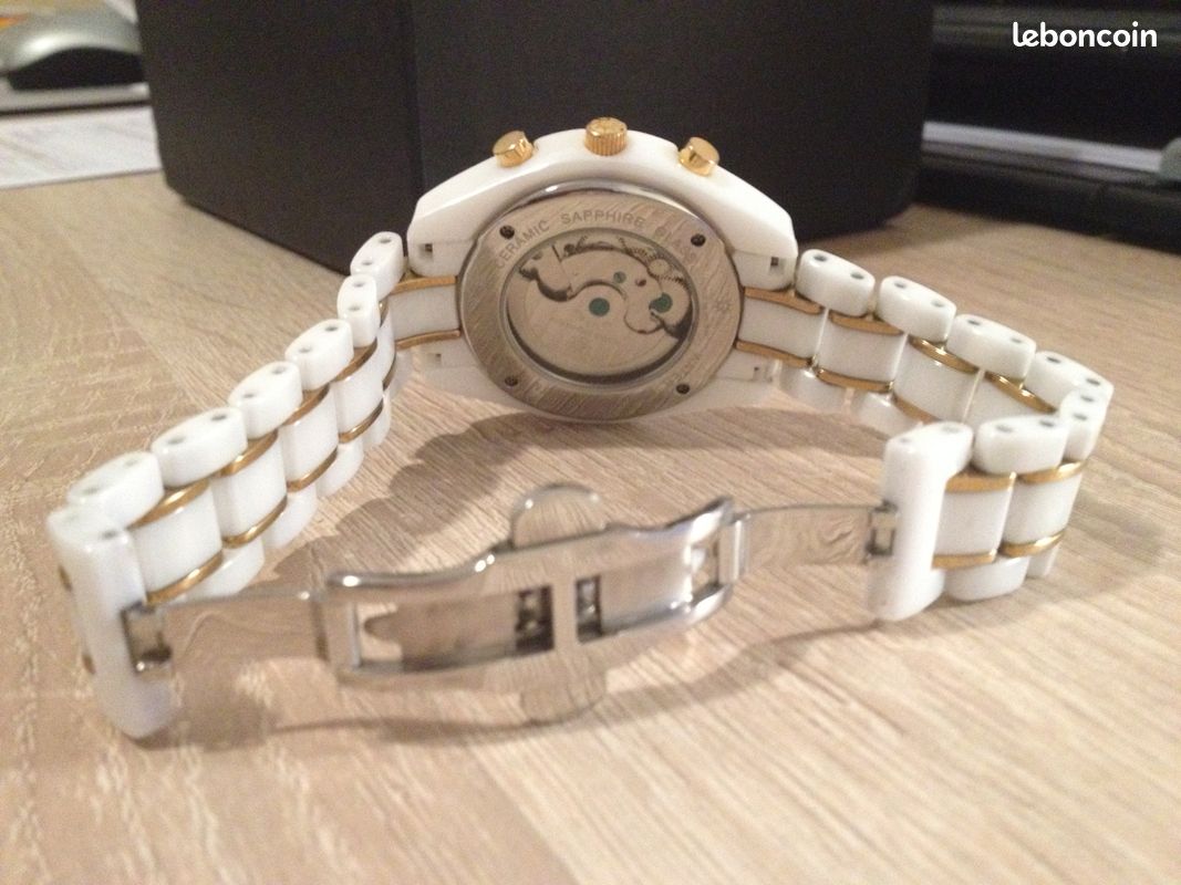 Montre femme Mathis Montabon céramique blanc or (image 2)