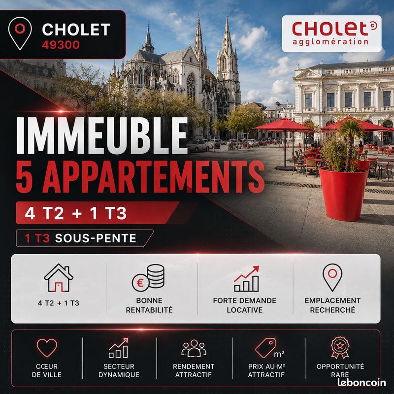 Immeuble 11 pièces 155 m² · à Cholet · 155 m² · 249 900 €