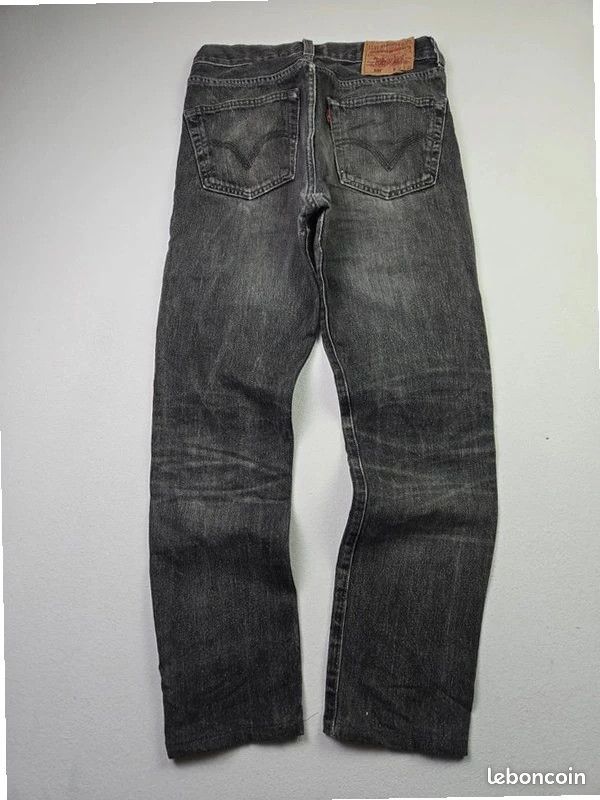 Jean Levi's 501 gris grey unisexe taille équivalent W30 coupe droite straight (T17) (image 2)