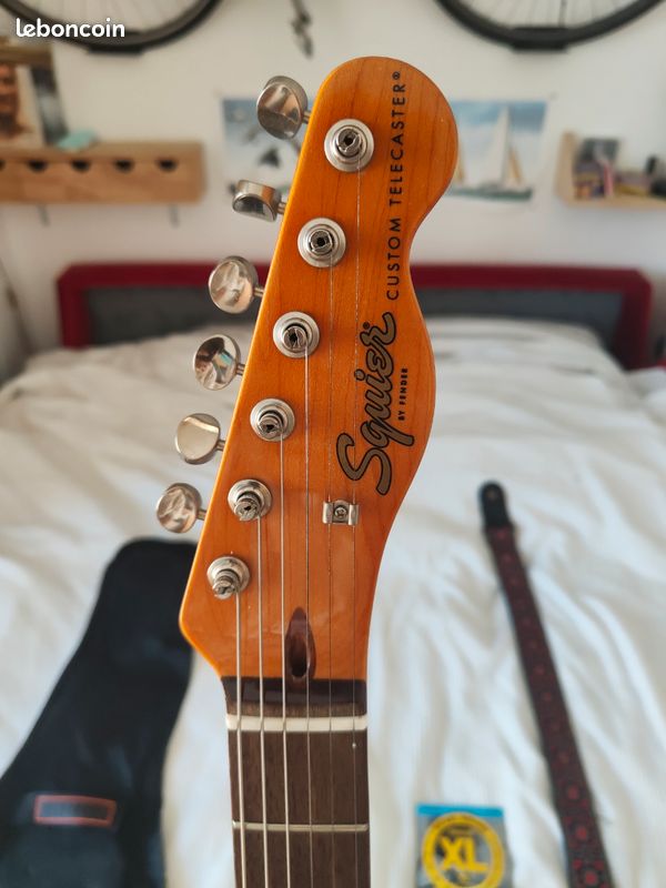 Pack Squier Telecaster custom classic vibe 60's, house, sangle et corde neuves (image 3)