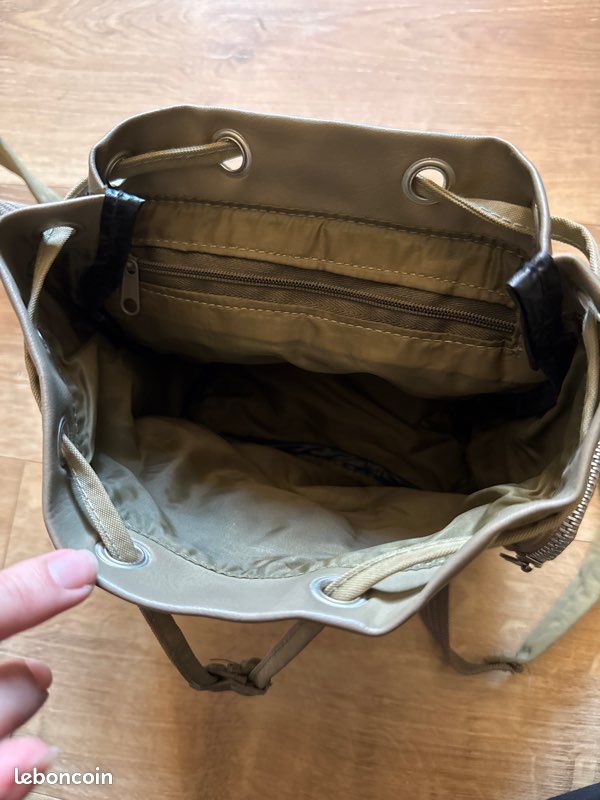 Sac à dos vintage BagSac kaki (image 6)