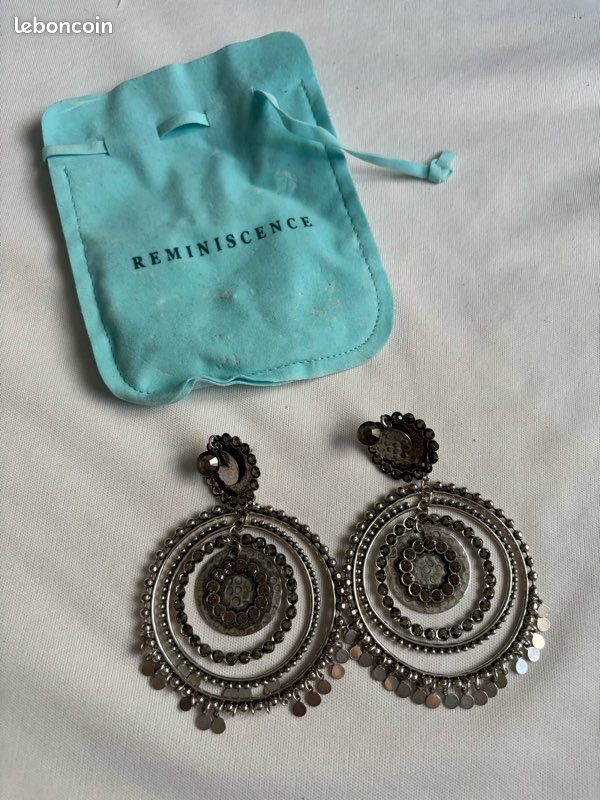 Boucles D'oreilles Pendantes Réminiscence Dorées - Laiton, Dormeuses, Neuves Avec étiquettes