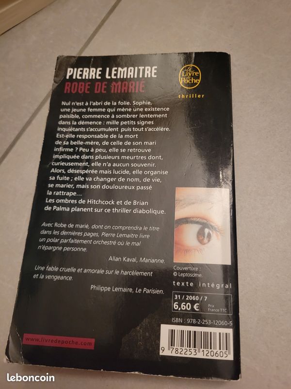 Robe de Mariée- Pierre LEMAITRE Livres