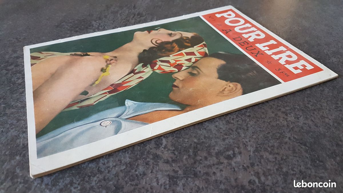 RARE – Vd Revue "POUR LIRE À DEUX" n°1 – Juin 1934 – Revue érotique ancienne – Très bon état (image 2)