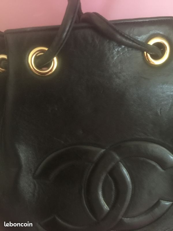 Sac Chanel cuir noir (image 6)