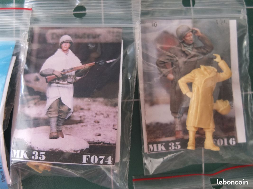 1:35 LOT 3 Figurines En Résine Soldat Us Ww2 Non Peinte EUR 33,00