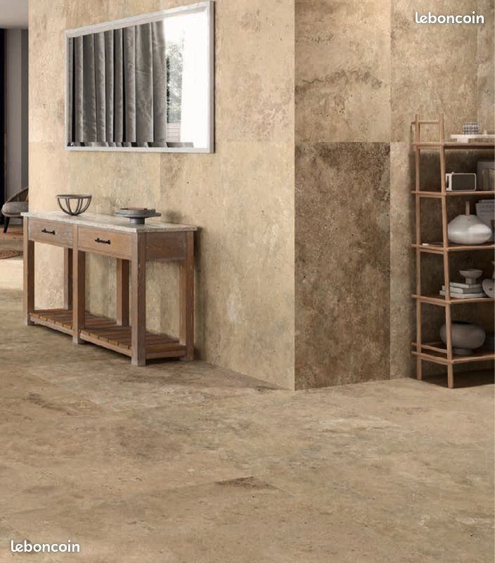 Carrelage 60x120 façon travertin (image 1)
