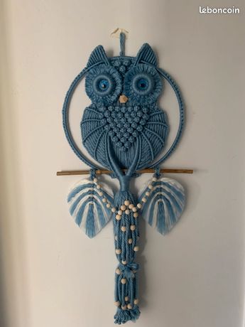 LOT De 2 Statuettes Chouette Bleue Et Grues Sarasses - Porte-bonheur Inde