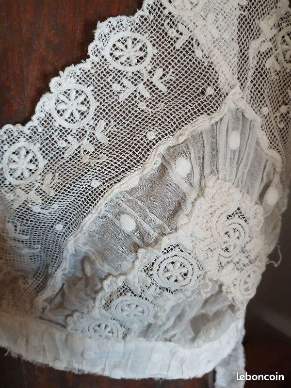 Ancien haut de vêtement, ideal restauration de chemise nuit .. (image 4)
