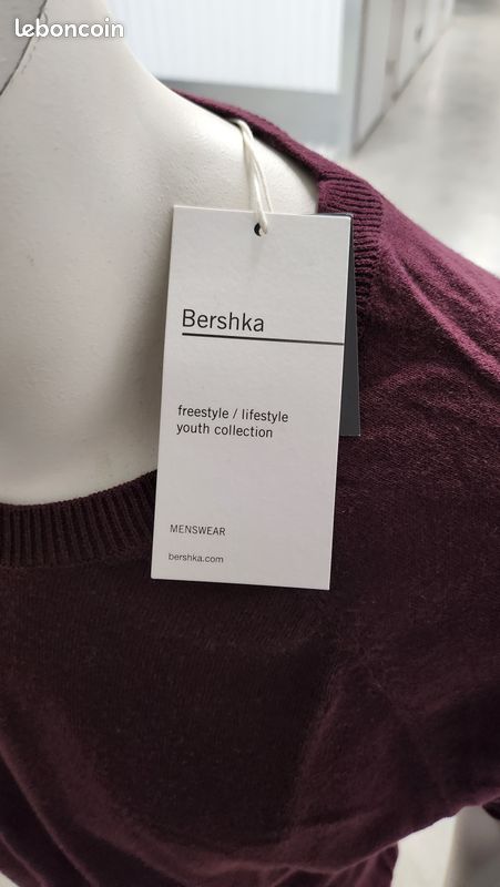 👕 Pull Bershka - Bordeaux, Manches Courtes, Taille XL (image 9)