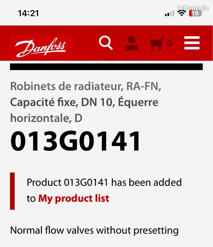 Robinet de radiateur Danfoss (image 3)