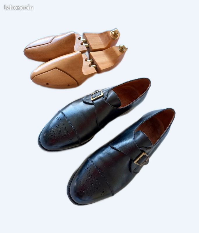 Chaussures Homme JM WESTON Richelieu Noir Cuir - Taille 42 - Occasion - Élégant
