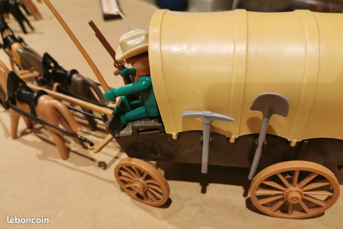 PLAYMOBIL WESTERN COW Boy - Timon Marron-Clair Attelage Chariot Diligence - EUR 3,90 - FR