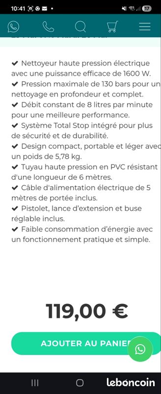 Nettoyeur haute pression electrique (image 4)