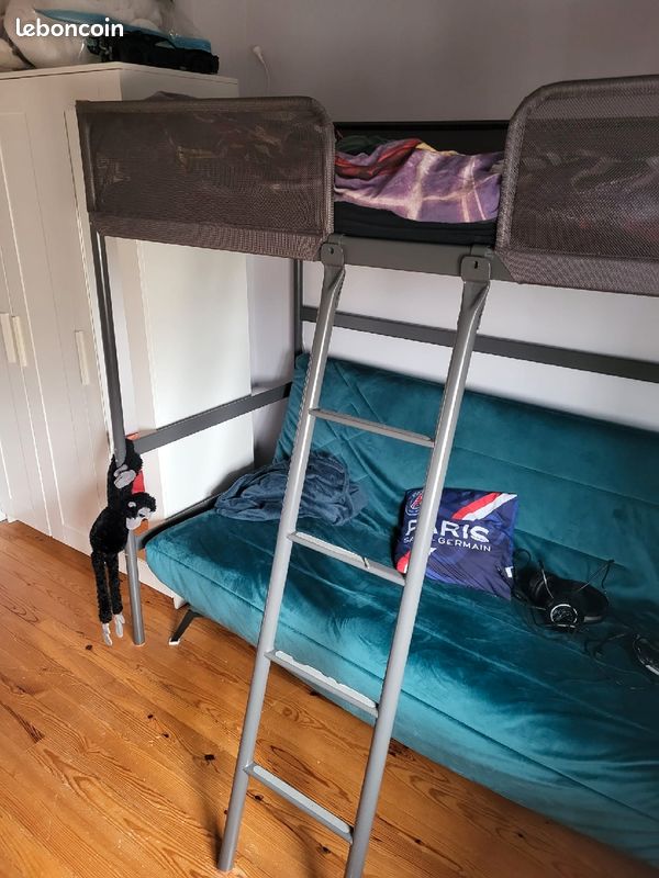 Lit mezzanine ikea avec matelas pratiquement neuf (image 3)