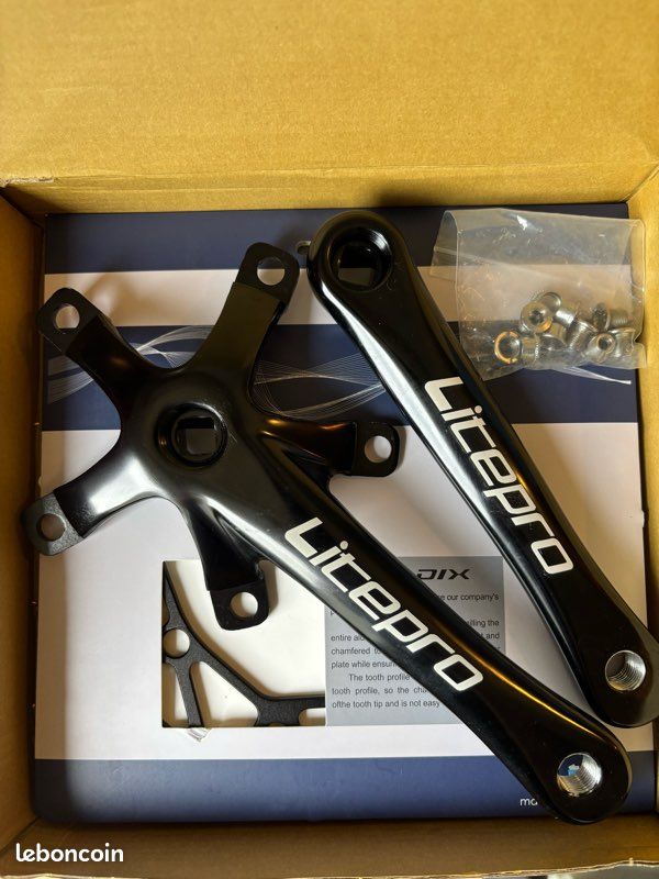Pédalier De Vélo PRO+ 170 Mm – 48 Dents, Alliage Argenté – Neuf