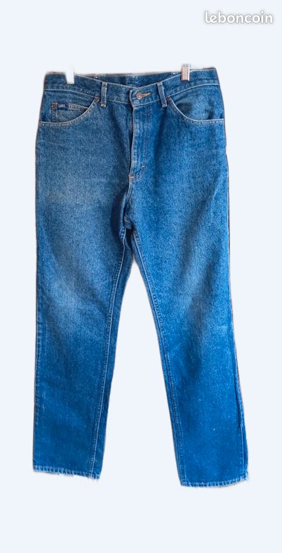 LEE denim jean, 80's made in USA, 32/32, stamp (image 1)