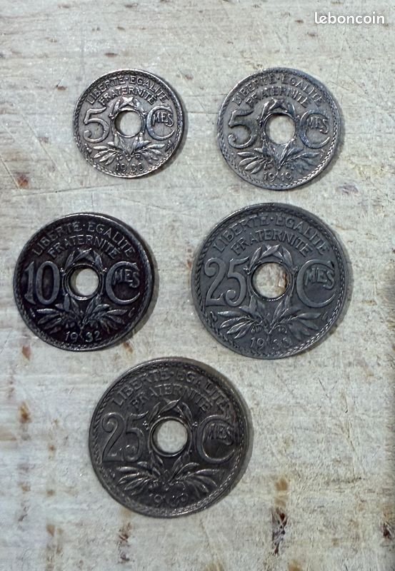Lot 5 pièces de Francs Lindauer (image 1)