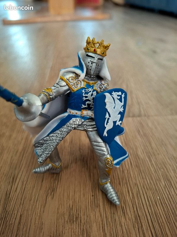 Papo chevalier roi au dragon bleu et son cheval (image 3)