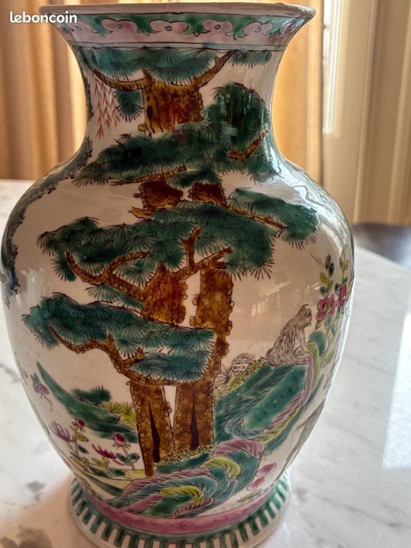 Vase polychrome porcelaine chinoise (image 3)