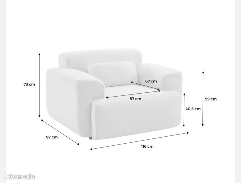 Fauteuil vert olive Sweek (image 4)
