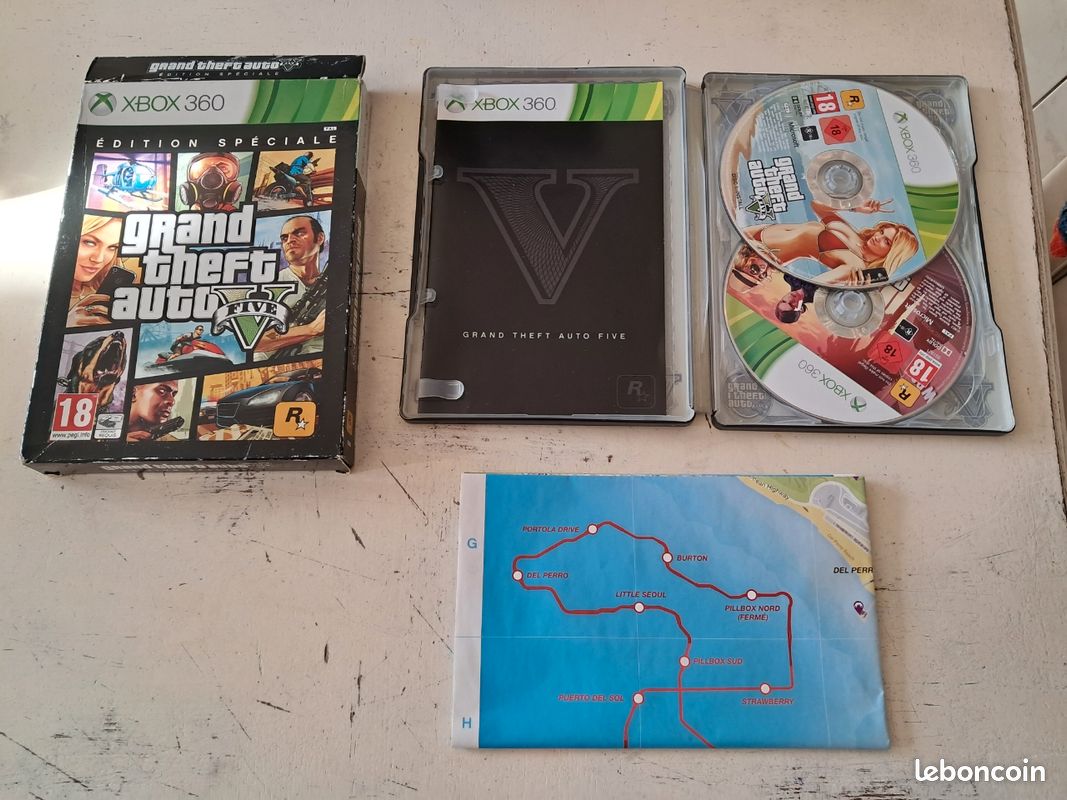 Jeu GTA 5  Grand Theft Auto V  Complet Pour Xbox 360 Version 504502