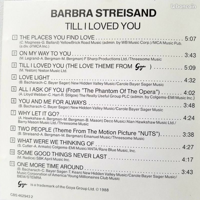 CD Barbara Streisand - Till I Loved You (image 4)